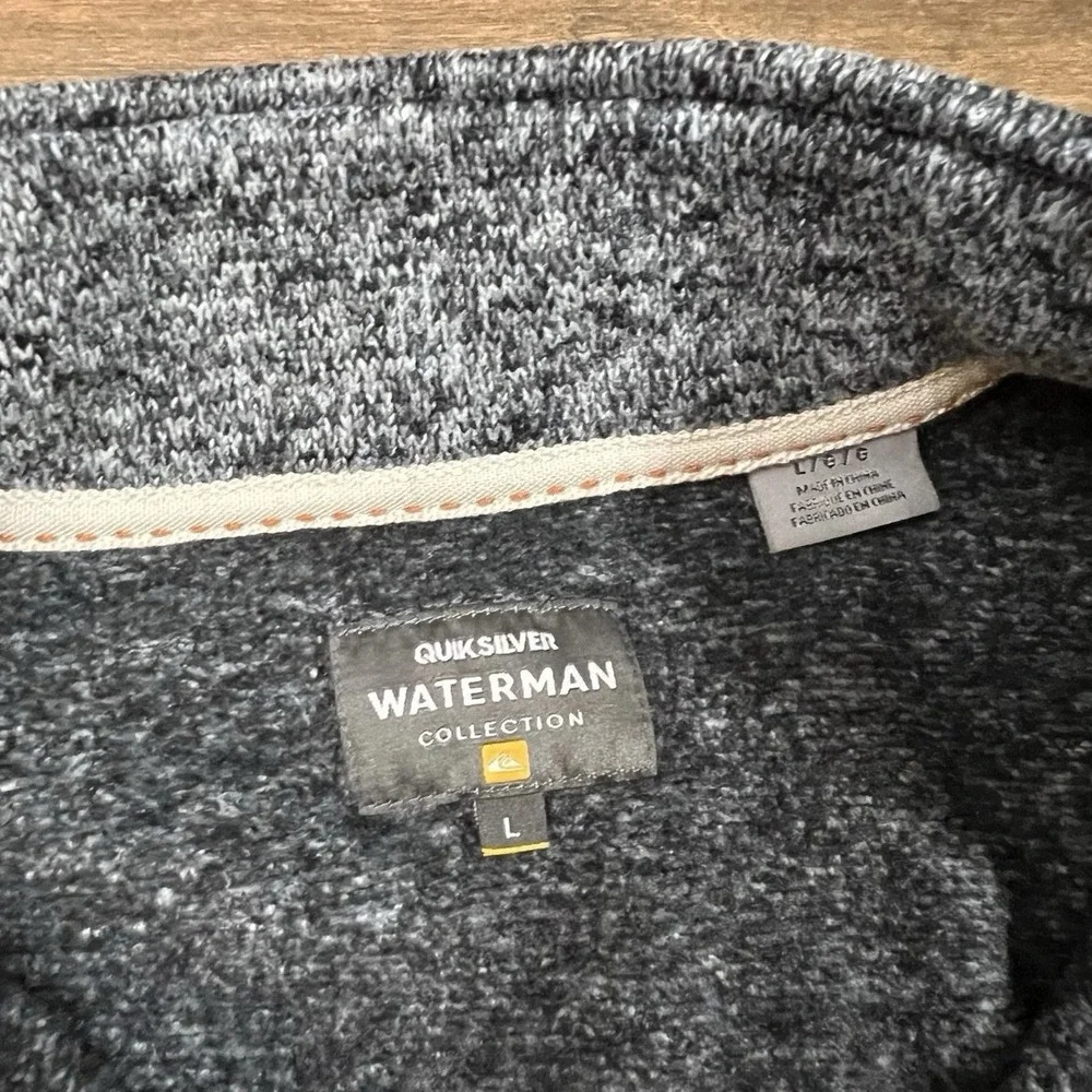 Quiksilver Waterman Collection Sweater Men Large 1/4 Zip Knit Pullover